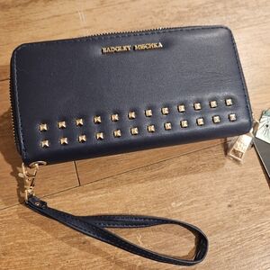 Badgley Mischka Vegan Leather wallet with wrist strap